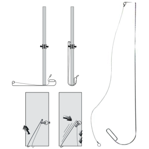 ZIEH-FIX onder de deurkruk hengel Ø4mm voor schadevrij openen van deuren